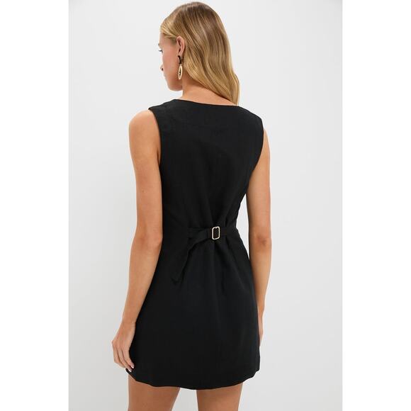 POSSE Black Emma Button Down Mini Dress Size S NWT Retail $349 - Picture 2 of 7